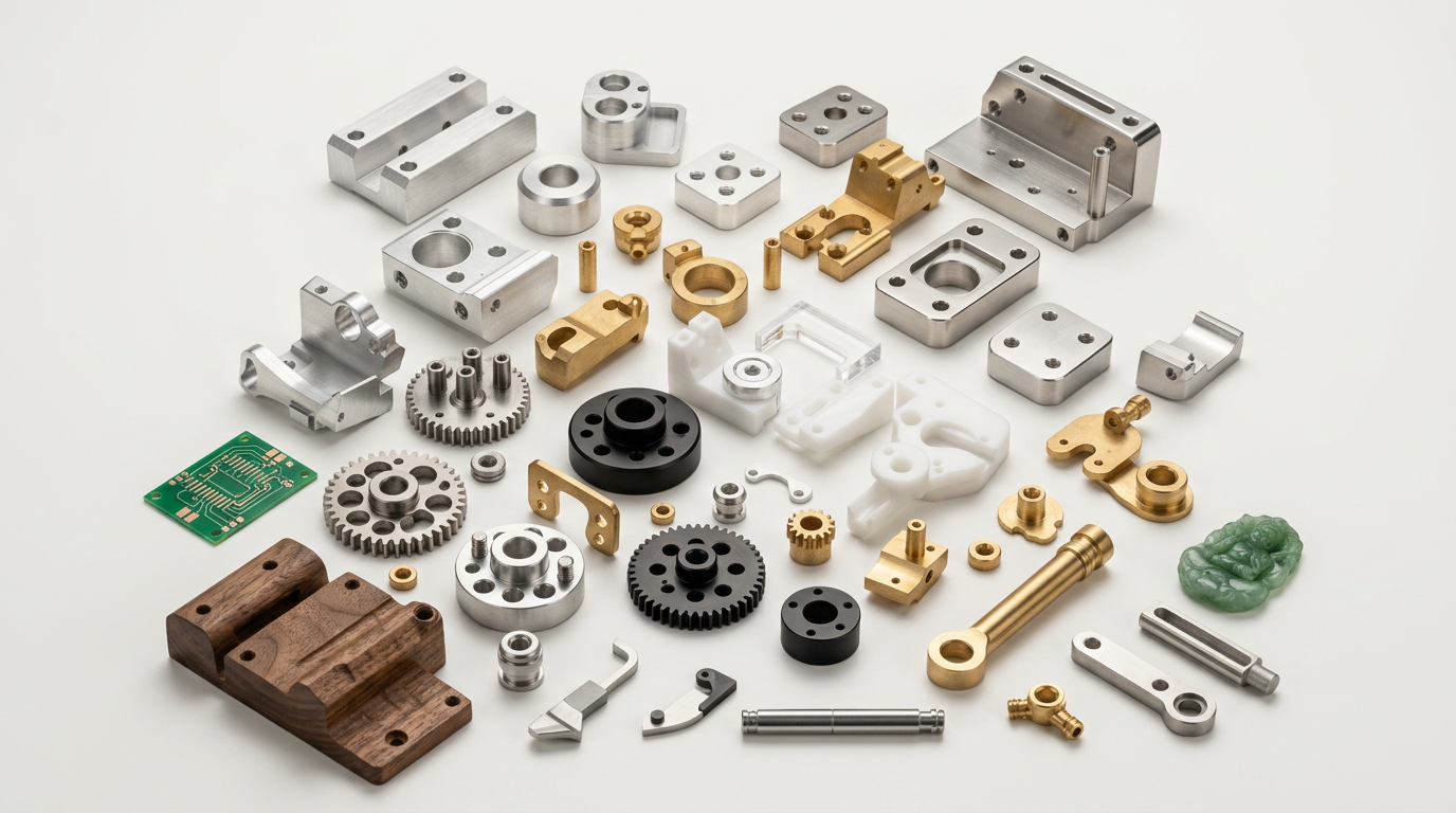 Machined aluminum and brass parts