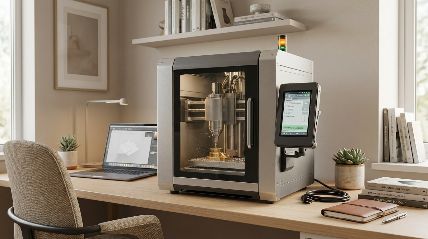 Engineering lab with desktop CNC